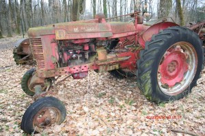 Un tracteur cassé